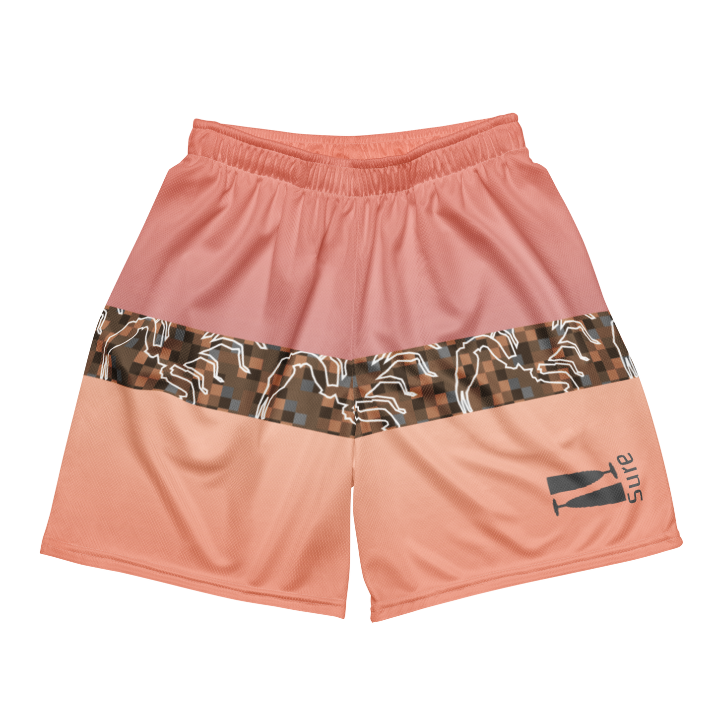 Scorpion Spirit Mesh Shorts - Rosegold