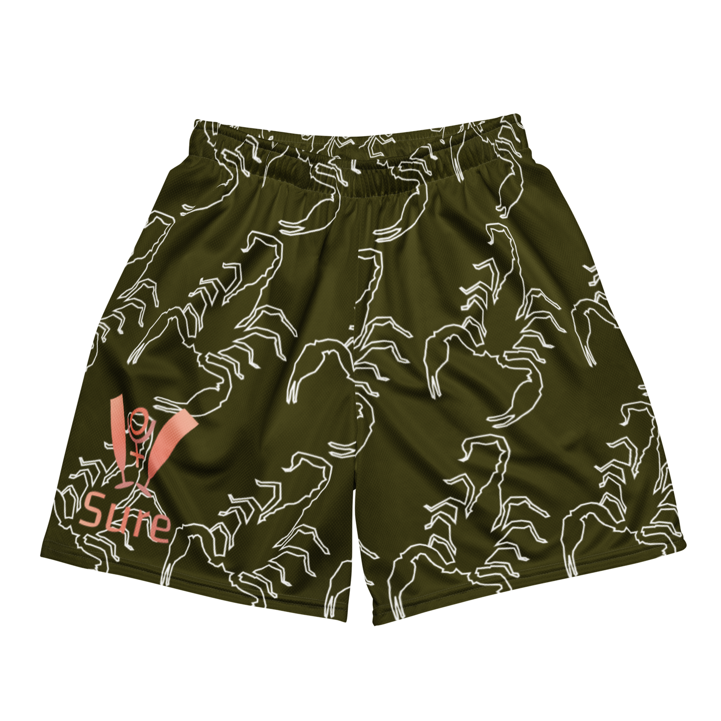 Scorpion Spirit Mesh Shorts - Rosegold