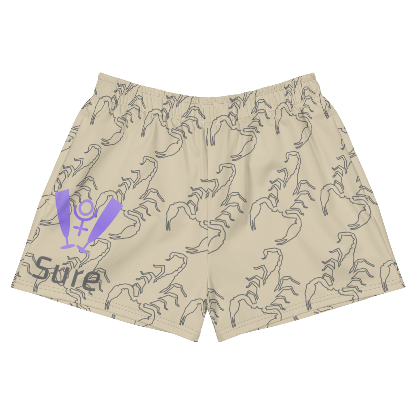 Scorpion Spirit Athletic Short Shorts - Amethyst