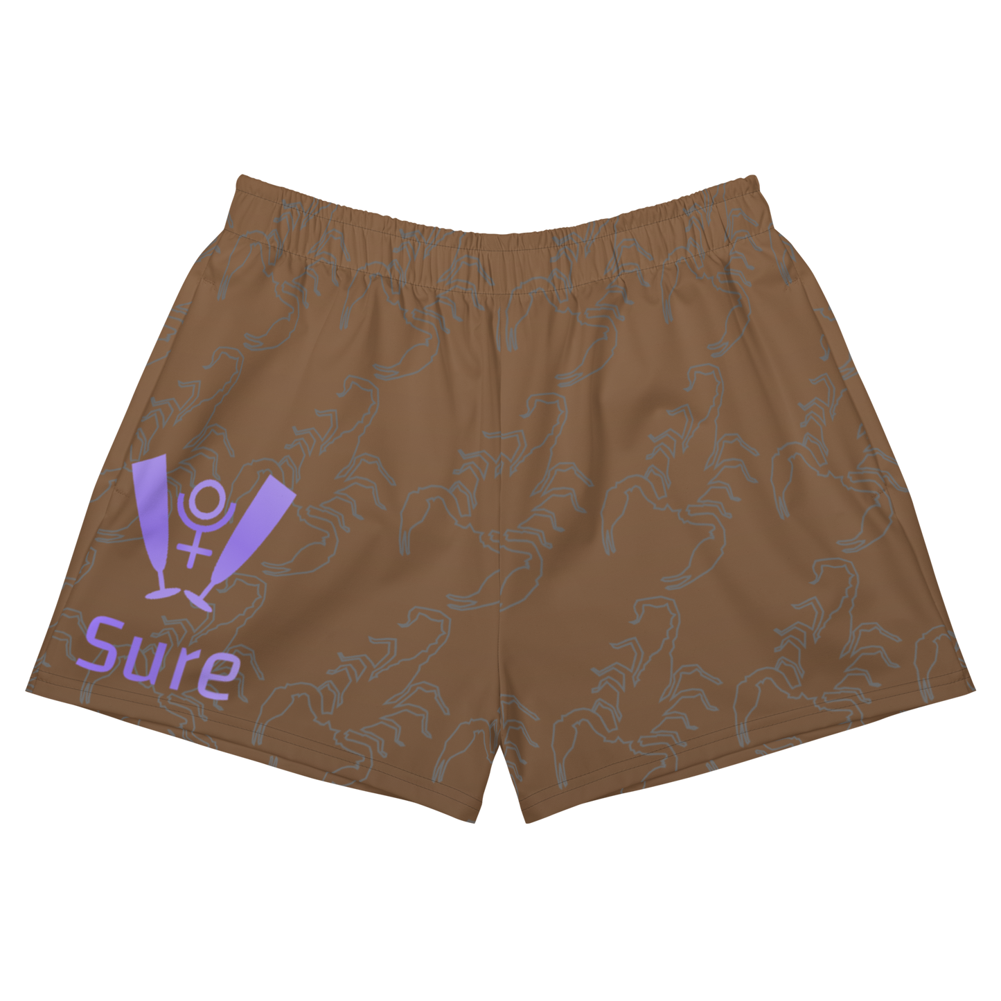Scorpion Spirit Athletic Short Shorts - Amethyst