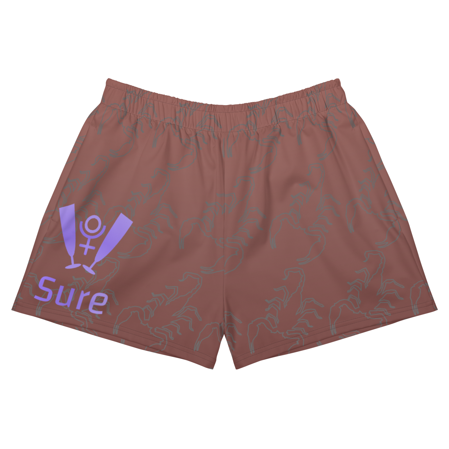 Scorpion Spirit Athletic Short Shorts - Amethyst