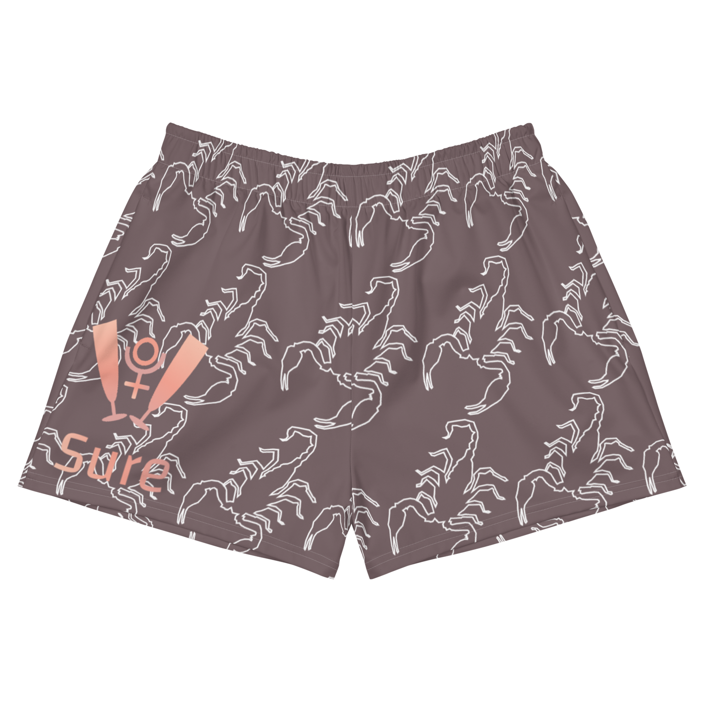 Scorpion Spirit Athletic Short Shorts - Rosegold