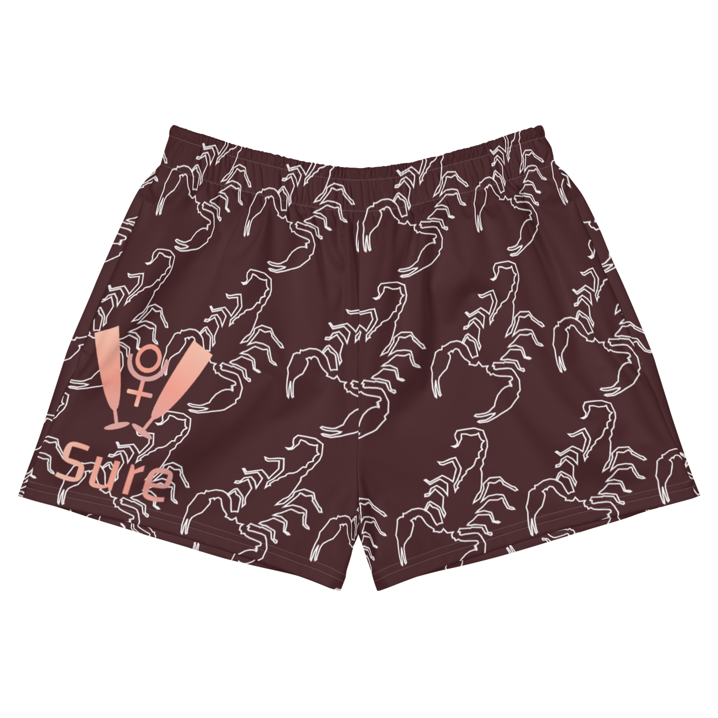 Scorpion Spirit Athletic Short Shorts - Rosegold