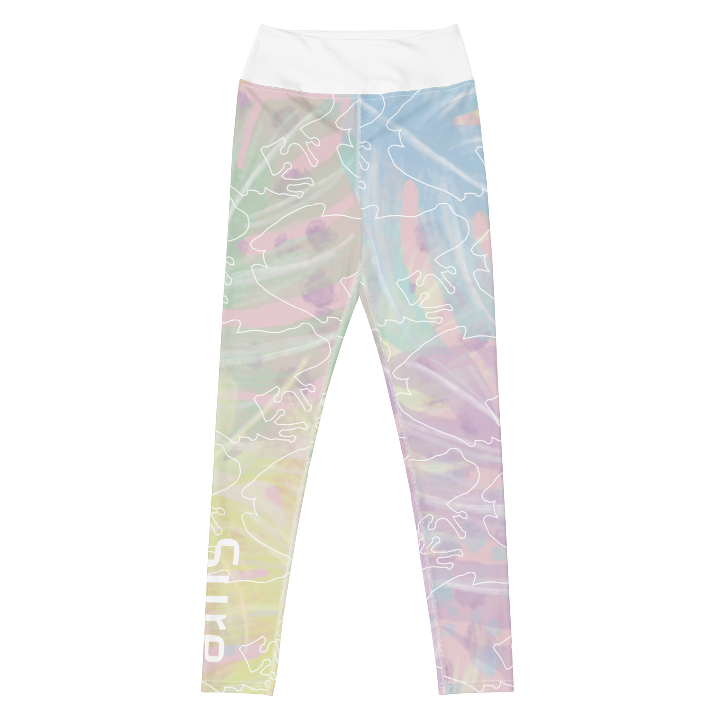 pSkychedelic Rainforest Frog Yoga Leggings